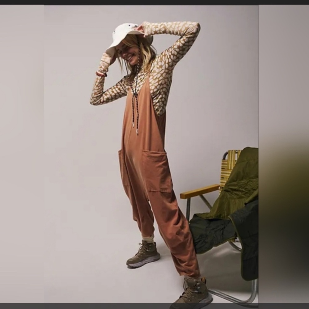 Free People FP Movement Hot Shot Onesie in Toasted Coconut - Picture 4 of 10